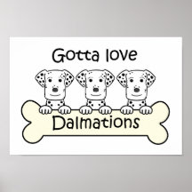 Three Dalmations Print