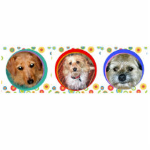 three doggie magnets cut outs