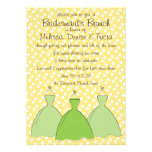 Three dress sketch personalized invite