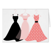 Three Dresses Greeting Card