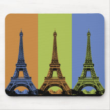 Three Eiffel Towers in Paris Mouse Pad