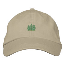 Three Evergreens Embroidered Hat