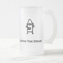 Three Eye Bot Living The Dream black Mugs