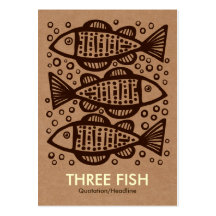 Three Fish - Cardboard Box Tex Business Card Templates