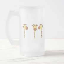Three Giraffes Cartoon. Mugs