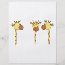 Three Giraffes Cartoon. Personalised Flyer