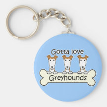 Three Greyhounds Key Chains