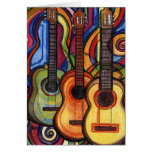 Three Guitars Greeting Cards