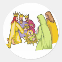 Three Kings Birth Christ Stickers