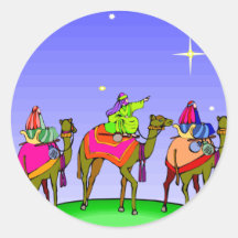 Three Kings Follow Christmas Star Sticker