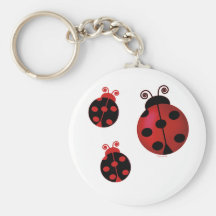 Three Ladybugs Key Chains