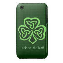 Three Leaf Clover Gaelic Design Case-Mate iPhone 3 Cover