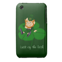 Three Leaf Clover Irish Leprechaun Case-Mate iPhone 3 Case-Mate Cases