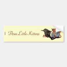 Three Little Kittens Bumper Sticker