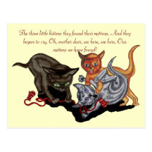 Three Little Kittens Post Card