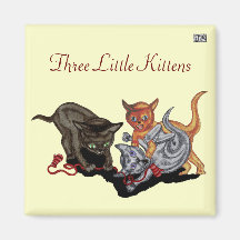 Three Little Kittens Refrigerator Magnets