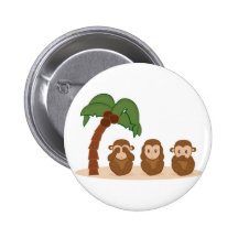 Three little monkeys - três macaquinhos boton