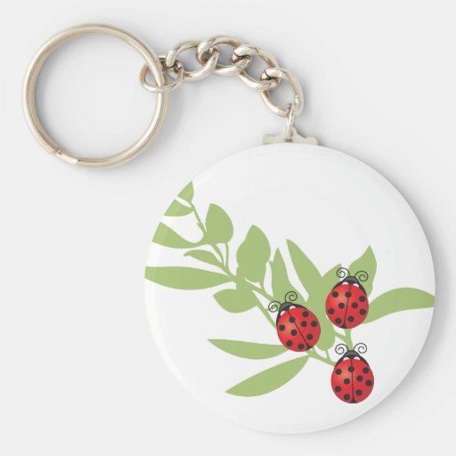 Three Lucky Ladybugs Key Chains