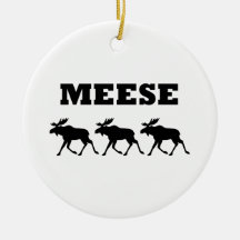 Three Meese Funny Christmas Tree Ornament