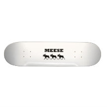 Three Meese Funny Custom Skate Board