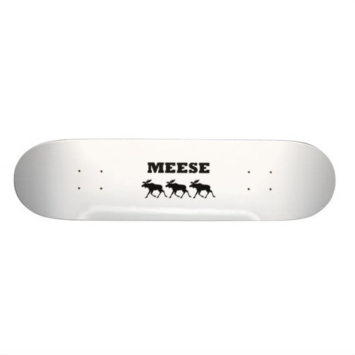 Three Meese Funny Custom Skate Board
