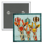 Three Peeking Giraffes Button buttons