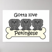 cartoon pekingese