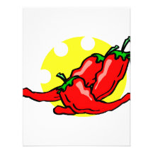 Three peppers lying in eaten sun personalized invites