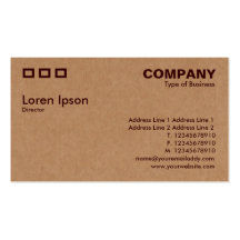 Three Rectangles - Cardboard Box Texture Business Card Template