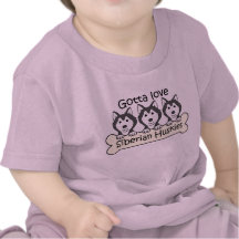 Three Siberian Huskies T-shirts