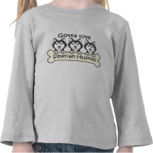 Three Siberian Huskies Tshirts