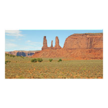 Three Sisters Stone Formation at Monument Valley Photo Card