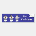 Three Snowmen Christmas Room Decoration Sticker Bumper Stickers