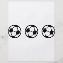 three soccer balls icon flyer