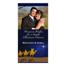 Three Wise Men Christmas Personalised Photo Card
