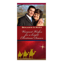 Three Wise Men Christmas Personalised Photo Card