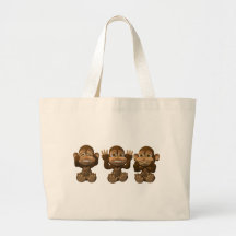 three wise monkeys bag