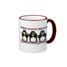 Three Wise Penguins Mugs