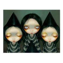"Three Witchy Sisters" Postcard