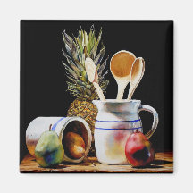 Three Wooden Spoons Refrigerator Magnet