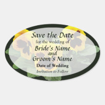 Three Yellow Pansies Save the Date Stickers