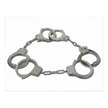 ThreeStrikesHandcuffs103110 Postcard