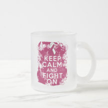 Throat Cancer Keep Calm and Fight On Mugs