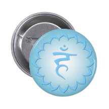 Throat Chakra - Light Blue Pinback Button