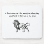 thrown to the lions mousepads