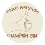 Thumb Wrestling Champion 1984 Vintage stickers