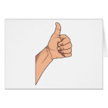 Thumbs Up / Hitchhiking Hand Sign Gesture Greeting Card