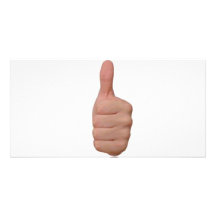 Thumbs up! photo greeting card