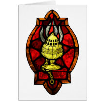 Thurible Stained Glass Window Art Greeting Cards