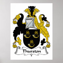 Thurston Family Crest Print